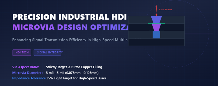 Derniers blogs de l'entreprise sur Technologie HDI: optimisation de la conception de microvia dans les PCB HDI pour améliorer la transmission de signaux pour les contrôleurs industriels