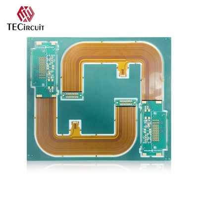2 couches de circuits imprimés rigides et flexibles doigt d'or 0,15 mm épaisseur PCB rigide et flexible